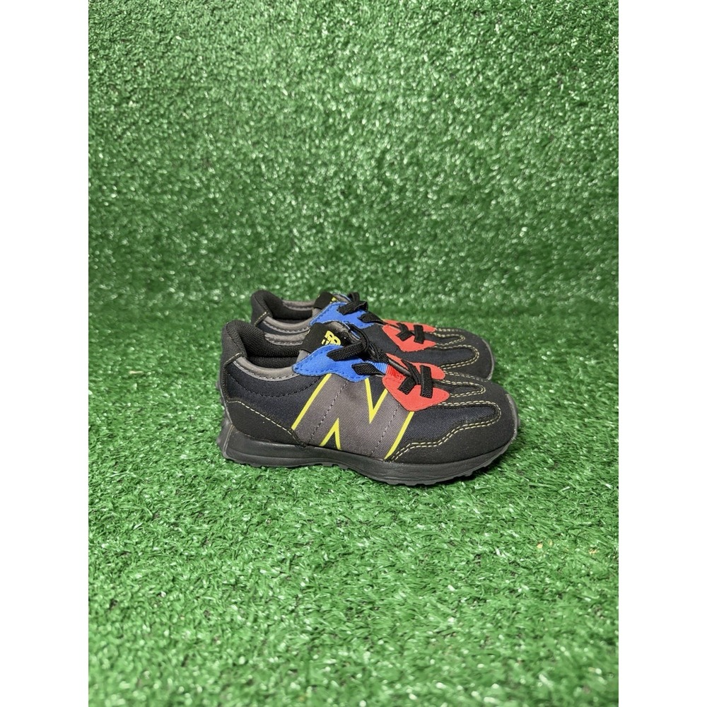 New Balance 327 Toddler Size 7C Black Multicolor Walking Shoes Sneakers PS327